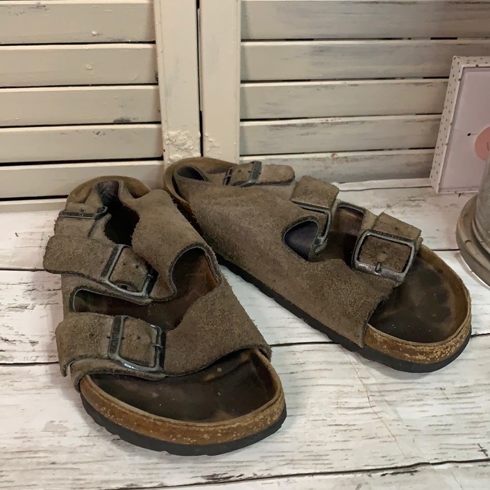 Birkenstock Milano Buckle Sandals Suede leather 38